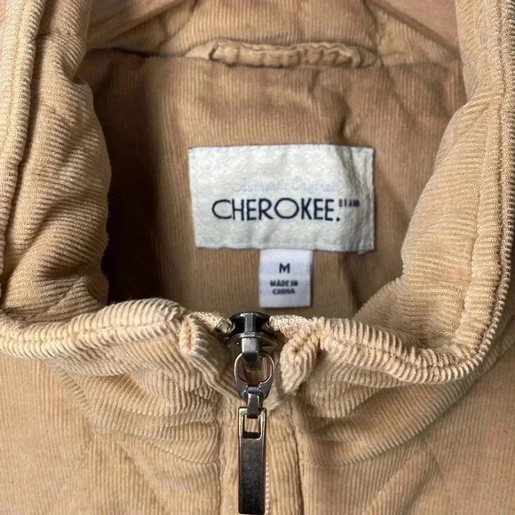 Cherokee Quilted Jacket Tan Medium - Picture 3 of 6